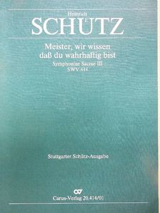 Heinrich Schütz - Meister, wir wissen daß du wahrhaftig bist [antikvár]
