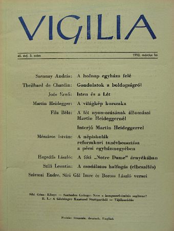 Boross László - Vigilia 1980. március [antikvár]
