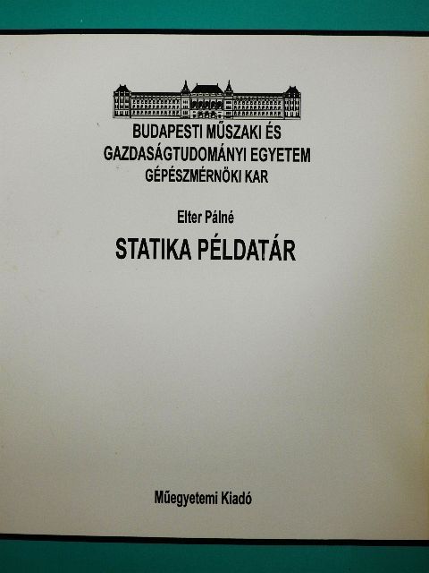 Dr. Elter Pálné - Statika példatár [antikvár]