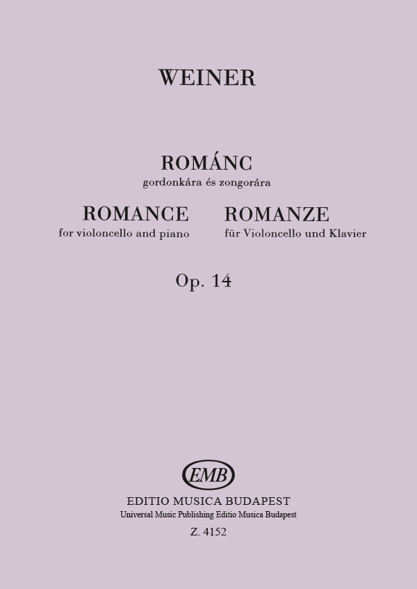WEINER, LEO - ROMÁNC GORDONKÁRA ÉS ZONGORÁRA OP.14