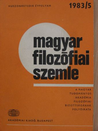 Dobó Andor - Magyar Filozófiai Szemle 1983/5. [antikvár]