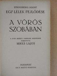 Strindberg Ágost - A vörös szobában/El egymástól! [antikvár]