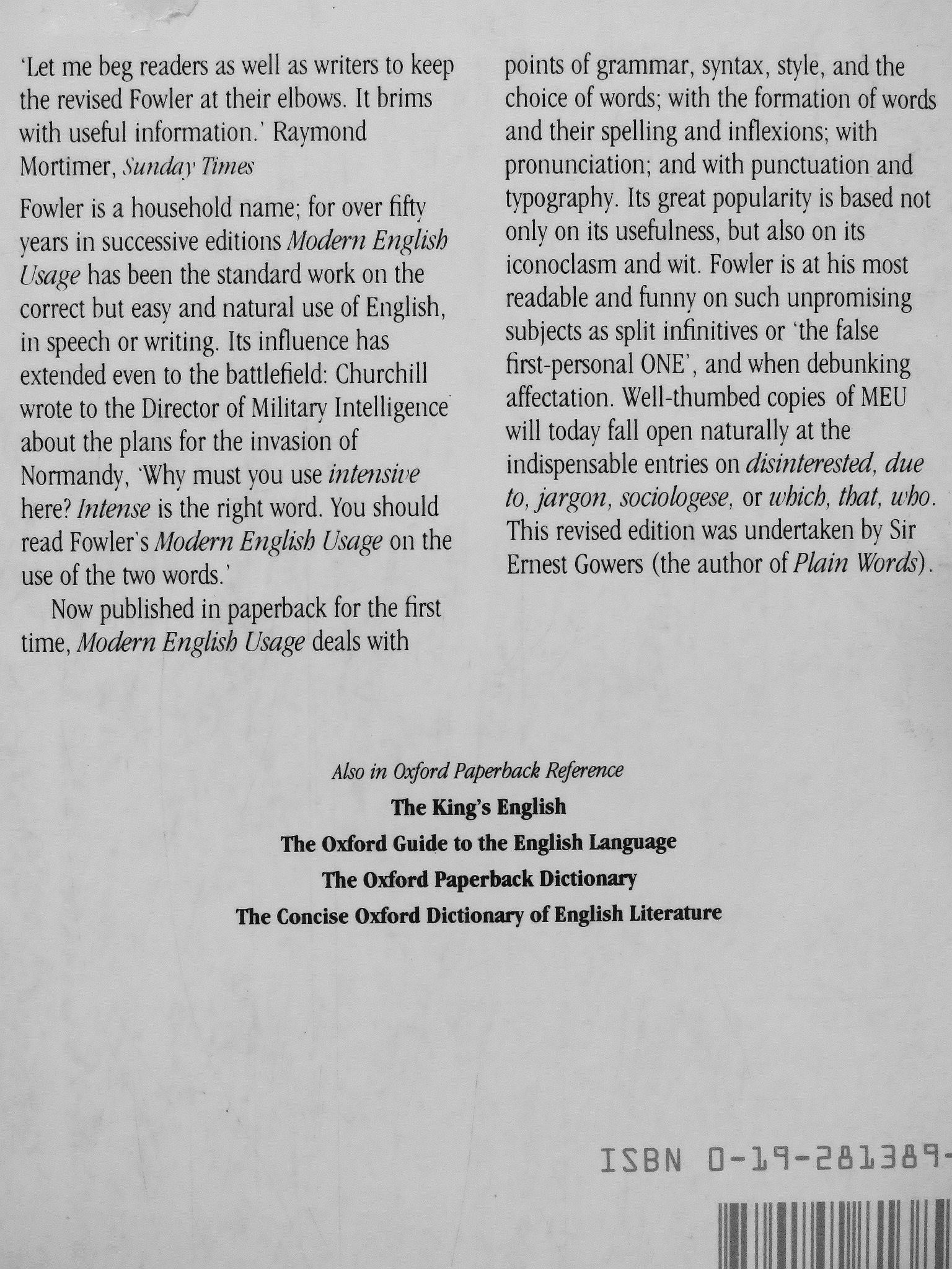 H. W. Fowler - A Dictionary of Modern English Usage [antikvár]