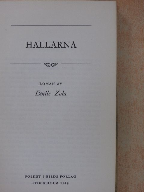 Emile Zola - Hallarna [antikvár]