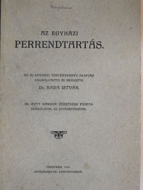 Az egyházi perrendtartás [antikvár]