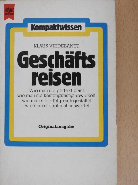 Klaus Viedebantt - Geschäftsreisen [antikvár]