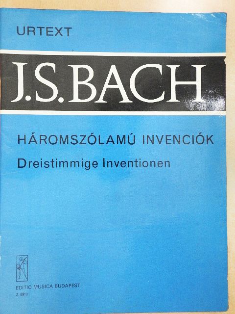 Johann S. Bach - Háromszólamú invenciók [antikvár]