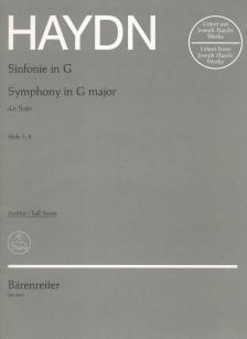 HAYDN JOSEPH - SINFONIE IN G "LE SOIR" HOB. I: 8 PARTITUR URTEXT, HERAUSGEGEBEN VON JÜRGEN BRAUN & SONJA GERLACH