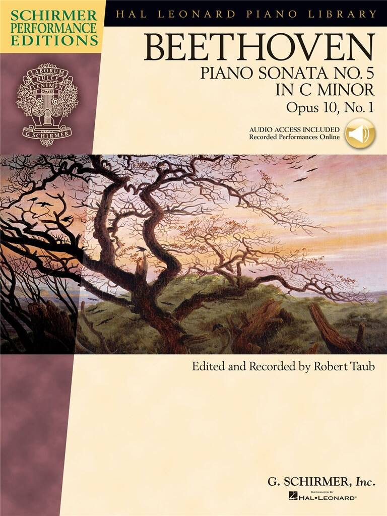 BEETHOVEN - PIANO SONATA NO.5 IN c MINOR OP.10, NO.1, CD INCLUDED