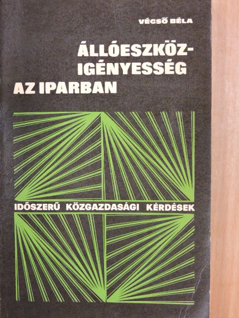 Végső Béla - Állóeszköz-igényesség az iparban [antikvár]