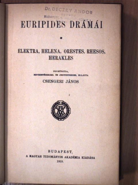 Euripides - Euripides drámái III. [antikvár]
