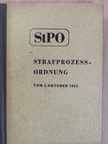 Strafprozeßordnung vom 2. Oktober 1952. [antikvár]
