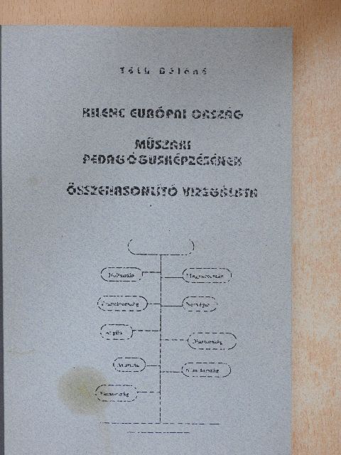 Tóth Béláné - Kilenc európai ország műszaki pedagógusképzésének összehasonlító vizsgálata [antikvár]