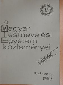 A Magyar Testnevelési Egyetem közleményei melléklet 1991/3  [antikvár]