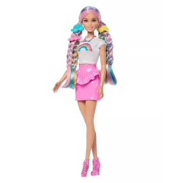 Barbie: Tündöklő Szivárványhaj baba