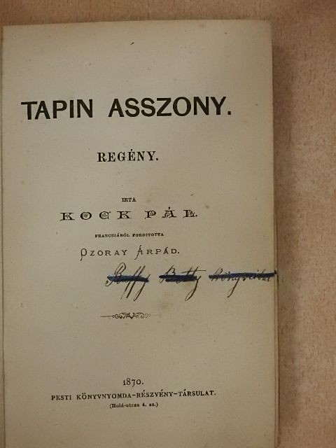 Kock Pál - Tapin asszony [antikvár]