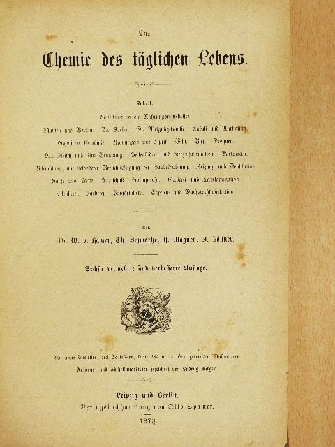 Dr. W. v. Hamm - Die Chemie des täglichen Lebens (gótbetűs) [antikvár]