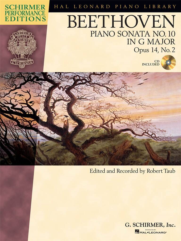BEETHOVEN - PIANO SONATA NO.10 IN G MAJOR OP.14, NO.2, CD INCLUDED