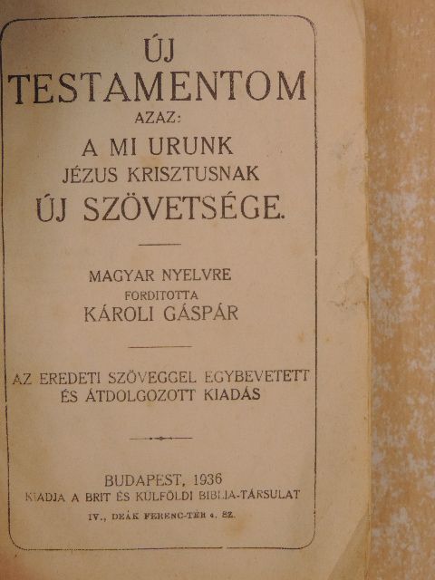 Új Testamentom/A zsoltárok könyve [antikvár]