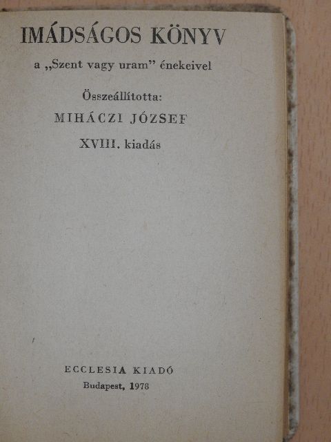 Imádságos könyv [antikvár]