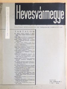 Balogh István - Hevesvármegye 1934. április 1. [antikvár]