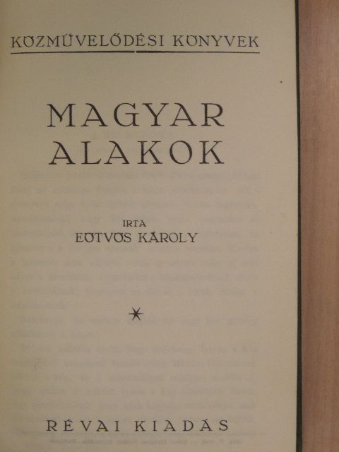 Eötvös Károly - Magyar alakok [antikvár]