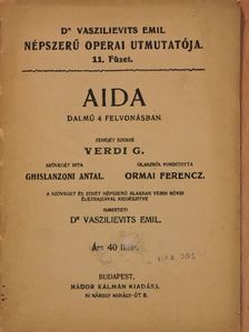 Ghislanzoni Antal - Aida [antikvár]