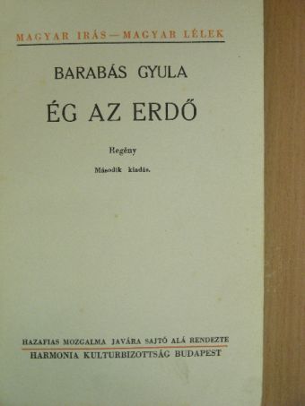 Barabás Gyula - Ég az erdő [antikvár]