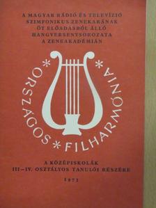 Országos Filharmónia Műsorfüzet 1973 [antikvár]