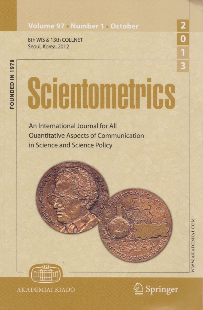 T. Braun - Scientometrics October 2013 (number 1) [antikvár]