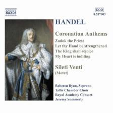 Handel - CORONATION ANTHEMS, SILETE VENTI CD SUMMERLY, RYAN, ROYAL ACADEMY CONSORT