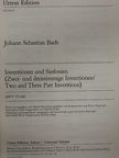 J. S. Bach - Inventionen und Sinfonien/Elemző tanulmányok Bach háromszólamú invencióihoz/Kétszólamú invenciók [antikvár]