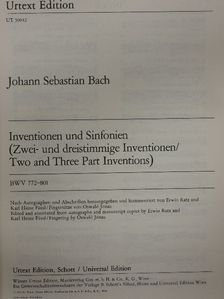 J. S. Bach - Inventionen und Sinfonien/Elemző tanulmányok Bach háromszólamú invencióihoz/Kétszólamú invenciók [antikvár]