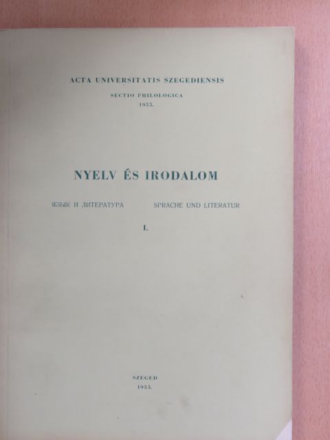 Halász Előd - Nyelv és irodalom I. [antikvár]
