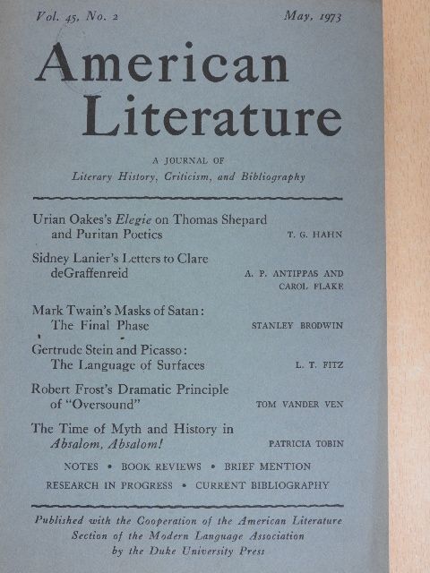 A. P. Antippas - American Literature May 1973 [antikvár]