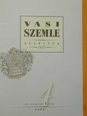 Balogh Jánosné Horváth Terézia - Vasi Szemle 2003/4. [antikvár]