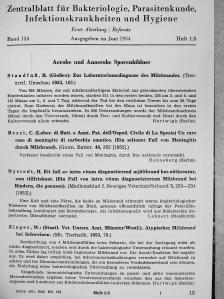Zentralblatt für Bakteriologie, Parasitenkunde, Infektionskrankheiten und Hygiene 153/1-26 [antikvár]