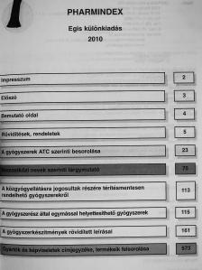 Pharmindex Egis különkiadás 2010 [antikvár]
