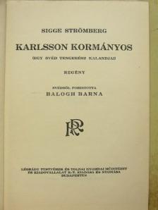 Sigge Strömberg - Karlsson kormányos [antikvár]