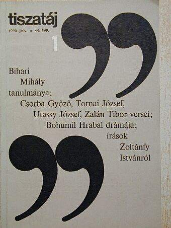 Bihari Mihály - Tiszatáj 1990. január [antikvár]