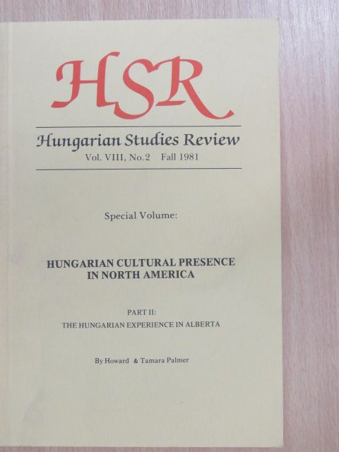 Howard Palmer - Hungarian Studies Review Fall 1981 [antikvár]