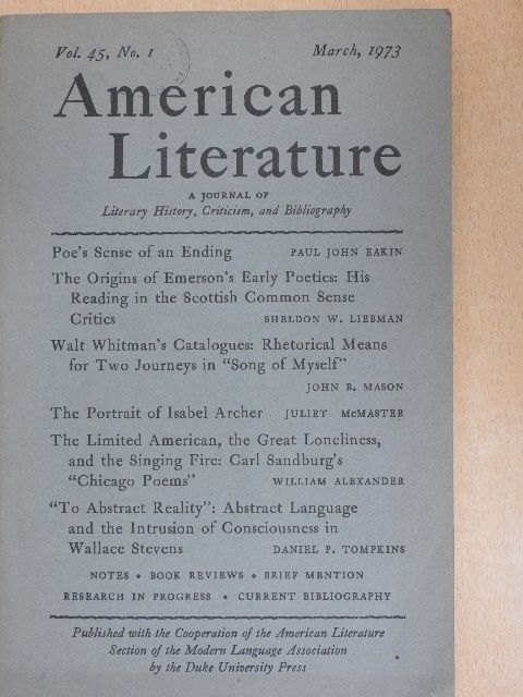 John B. Mason - American Literature March 1973 [antikvár]