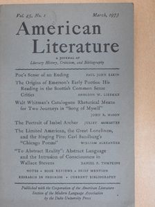 John B. Mason - American Literature March 1973 [antikvár]