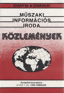 Műszaki Információs Iroda Közlemények 1986. február [antikvár]