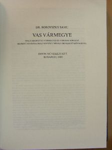 Dr. Borovszky Samu - Vas Vármegye [antikvár]