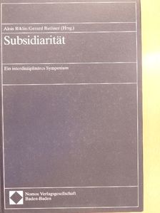 Hans Christoph Binswanger - Subsidiarität [antikvár]
