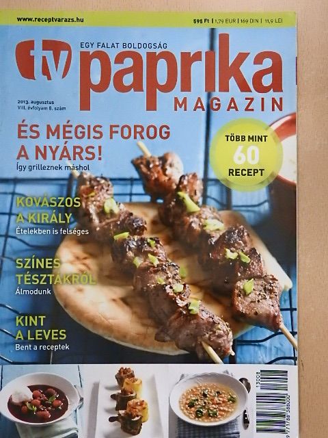 TV Paprika Magazin 2013. augusztus [antikvár]