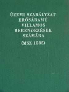 Üzemi szabályzat erősáramú villamos berendezések számára (MSZ 1585) [antikvár]