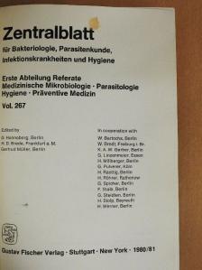 Zentralblatt für Bakteriologie, Parasitenkunde, Infektionskrankheiten und Hygiene 267/1-7 [antikvár]