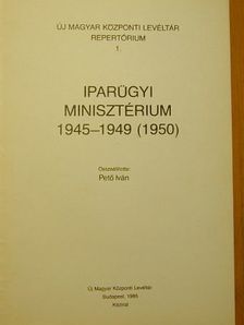 Iparügyi Minisztérium [antikvár]